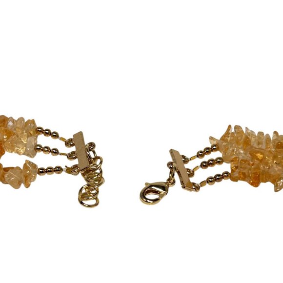 Three Strands Citrine, and Pearl Necklace - Picture 4 of 5